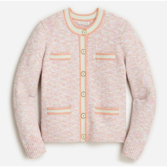 J. Crew Marled Sweater Lady Jacket Merino Wool Blend Button Front Cardigan - Picture 4 of 14